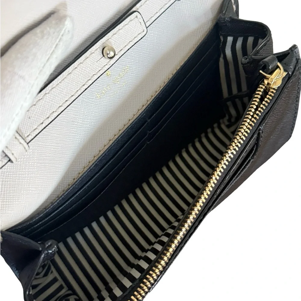 Kate Spade Cameron Street Corin Two-Tone Cream and Black Chain Crossbody Bag - Picture 10 of 12